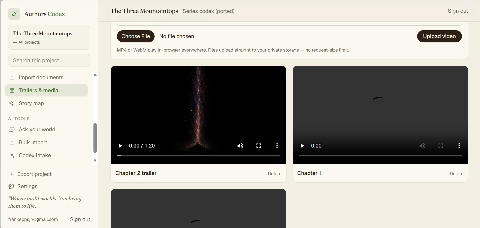 Authors Codex grounded search and writing tools interface