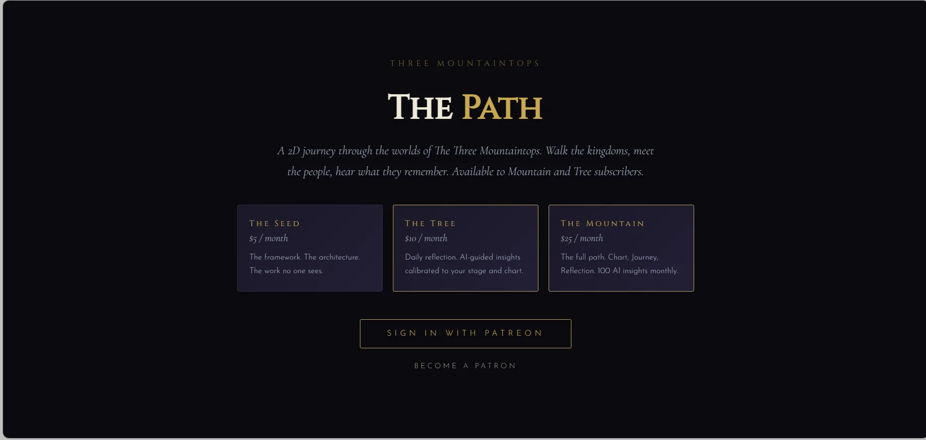 The Path narrative role-playing game running in the browser